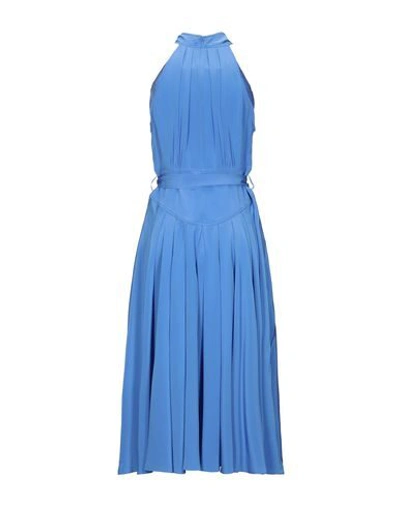 Shop Diane Von Furstenberg Long Dresses In Pastel Blue
