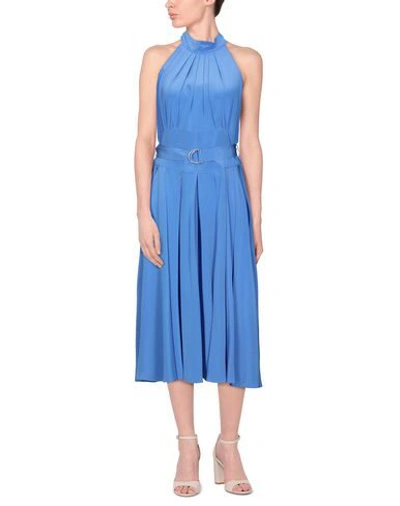 Shop Diane Von Furstenberg Long Dresses In Pastel Blue