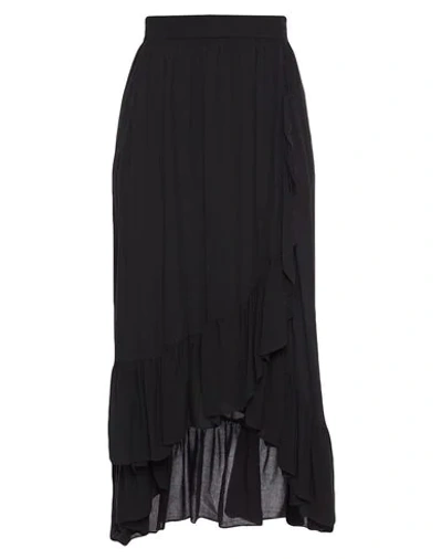 Shop Maje Long Skirts In Black