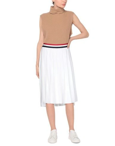 Shop Thom Browne Knee Length Skirt In White