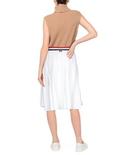 Shop Thom Browne Knee Length Skirt In White