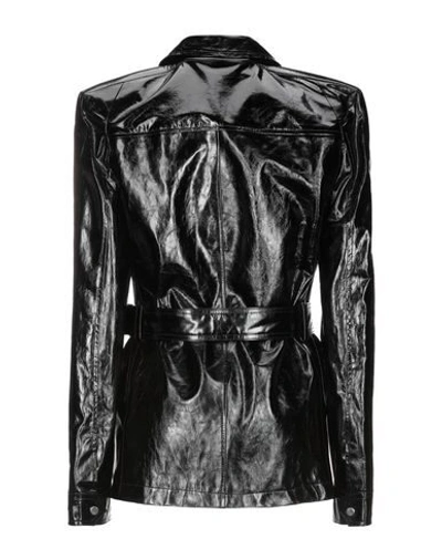 Shop Saint Laurent Leather Jacket In Black