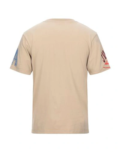 Shop Jw Anderson Man T-shirt Beige Size S Cotton