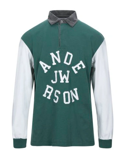 Shop Jw Anderson Polo Shirts In Green