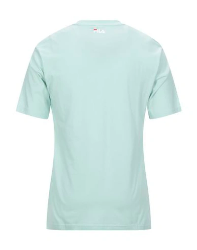 Shop Fila Man T-shirt Light Green Size Xs Cotton