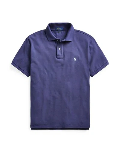 Shop Polo Ralph Lauren Slim Fit Mesh Polo Shirt Man Polo Shirt Midnight Blue Size S Cotton