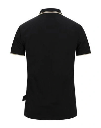 Shop Versace Jeans Polo Shirt In Black