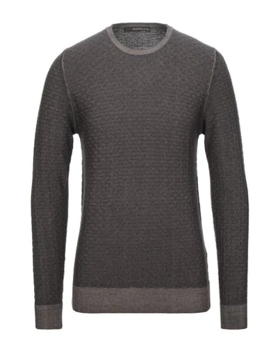 Shop Jeordie's Man Sweater Dark Brown Size S Merino Wool