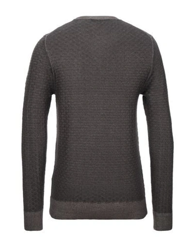 Shop Jeordie's Man Sweater Dark Brown Size S Merino Wool