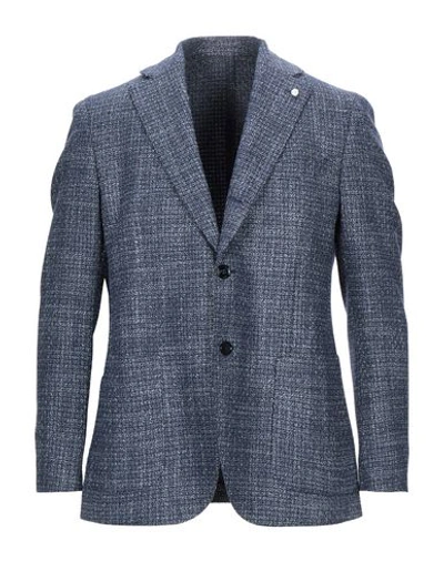 Shop Luigi Bianchi Mantova Suit Jackets In Blue