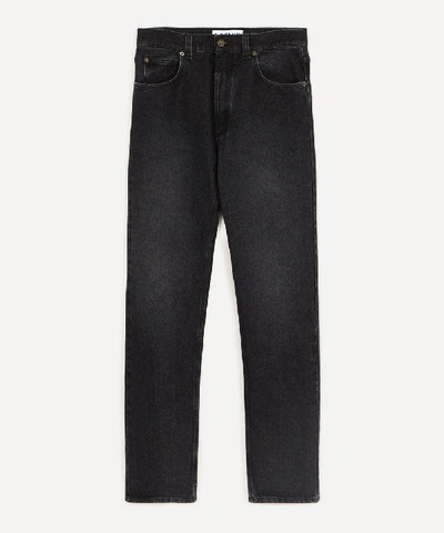 Shop Loewe Five Pocket Logo Jeans In Black