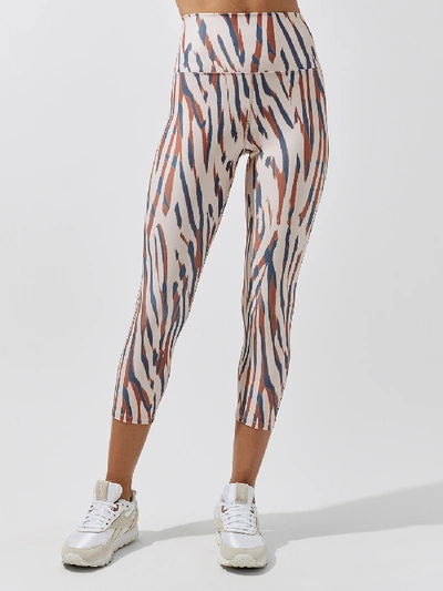 Shop Carbon38 High Rise Capri Legging In Pastel Zebra