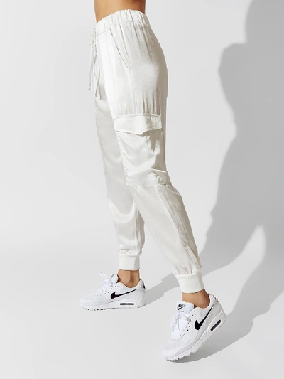 Shop Lna Shine Cargo Pant In Ivory