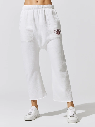 Shop Nili Lotan Crest Sf Sweatpant In Ecru