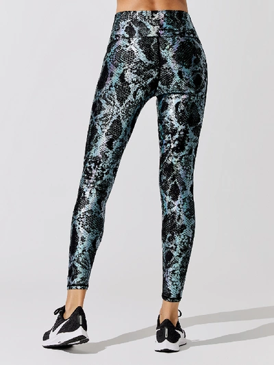 Shop Carbon38 Metallic Snake High Rise Legging In Black Holographic