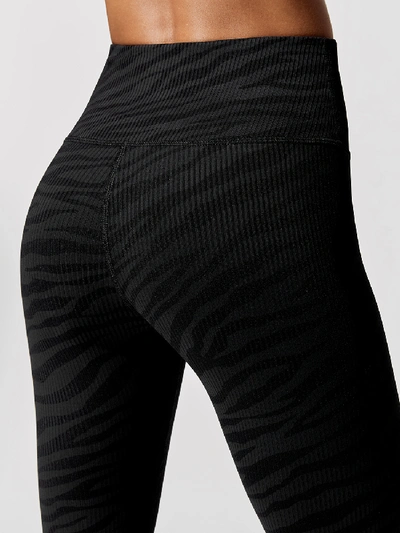 Shop Carbon38 Printed Ribbed 7/8 Length Legging - Black Zebra - Size Xxs