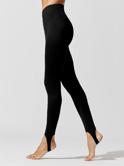 Shop Carbon38 High Rise Stirrup Legging In Cloud Compression - Black - Size Xxs