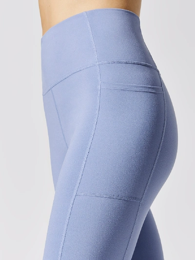 Shop Carbon38 High Rise 7/8 Legging With Pockets In Cloud Compression - Indigo - Size Xs