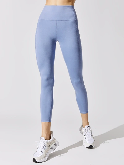 Shop Carbon38 High Rise 7/8 Legging With Pockets In Cloud Compression - Indigo - Size Xs