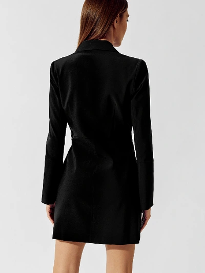 Shop Carbon38 Blazer Dress With Chain Belt In Black
