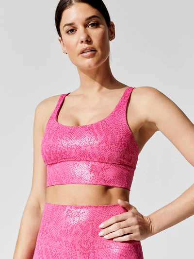 Shop Beach Riot Leah Top In Neon Pink Snake