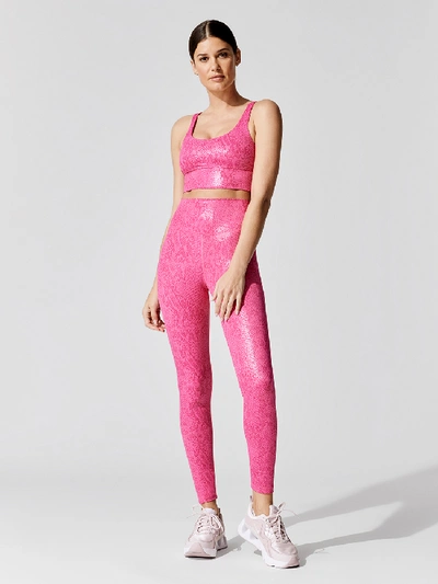 Shop Beach Riot Leah Top In Neon Pink Snake