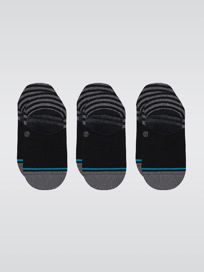 Stance Sensible No Show Cotton-blend Socks Pack Of Three In Black