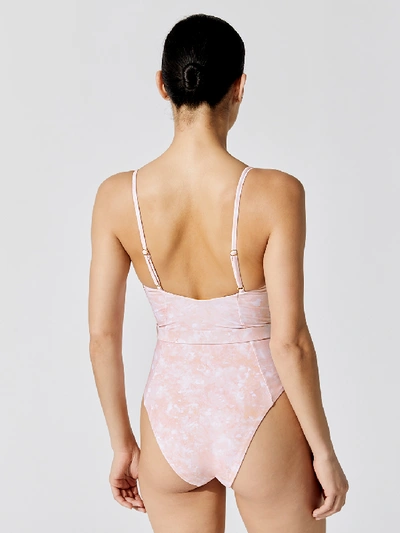 Shop Weworewhat Danielle One Piece In Abstract Marble Dusty Pink