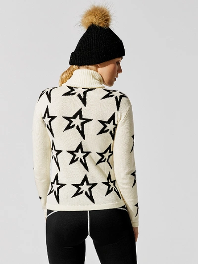 Shop Perfect Moment Star Dust Sweater In Snow White/black Star
