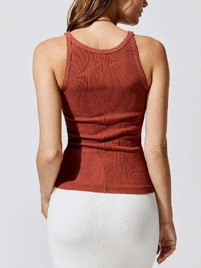 Shop Re/done Ribbed Tank In Taupe