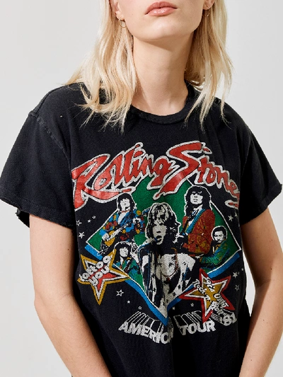 Shop Madeworn Rolling Stones Sold Out '81 Crew Tee In Coal