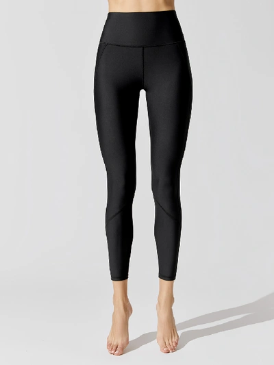 Shop Carbon38 Mesh Inset High Rise Full-length Legging In Black