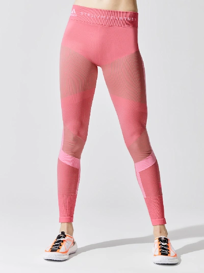 Shop Adidas By Stella Mccartney Running Knit Tight In Sopink/lbrown