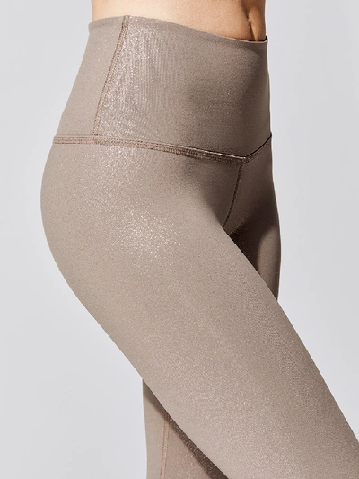 Shop Beyond Yoga Twinkle High Waisted Midi Legging In Mocha Brown / Rose Gold Twinkle