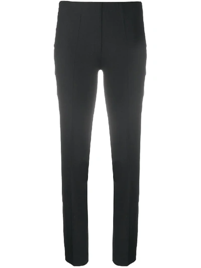 Shop P.a.r.o.s.h Slim Fit Cropped Trousers In Black