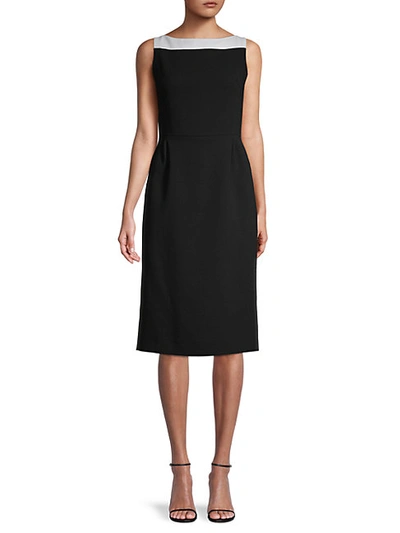 Shop Givenchy Abito Donna Wool Dress In Black White