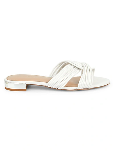 Shop Bcbgeneration Dineras Twisted Slides In Bright White