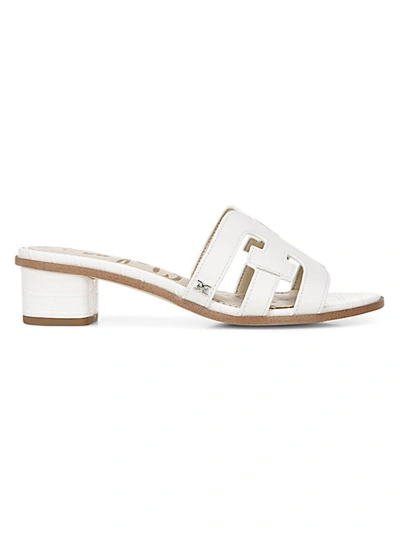 Shop Sam Edelman Illie Leather Slide Sandals In White