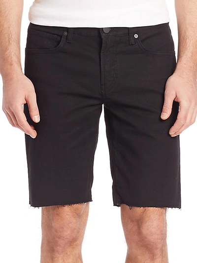 Shop J Brand Tyler Slim Cut-off Shorts In Black