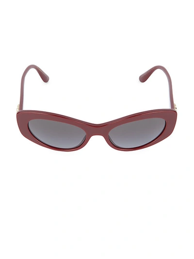 Shop Dolce & Gabbana 53mm Cat Eye Sunglasses In Bordeaux