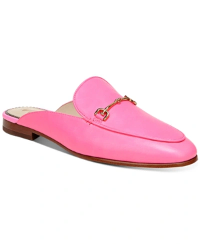 Shop Sam Edelman Linnie Mules Women's Shoes In Electric Pink