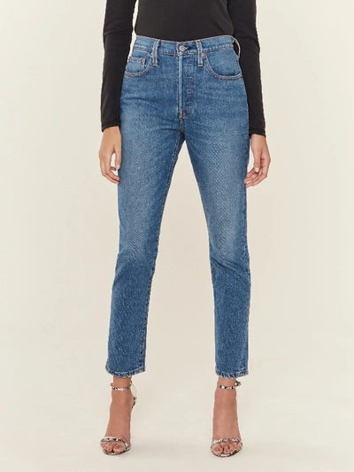 Shop Levi's 501 High Rise Skinny Jeans In Blue