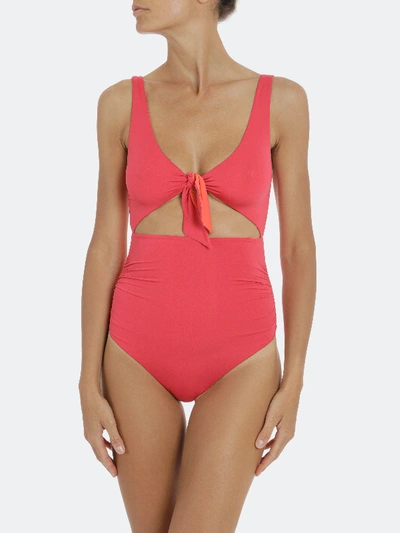 Shop Stella Mccartney Contrast Ruching Reversible Bk1 Wrap One Piece Swimsuit - M - Also In: S, Xs, L In Pink
