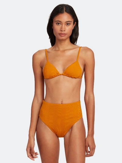 Shop Vitamin A Sol Triangle Bikini Top - Xs - Also In: L, Xl, M In Yellow