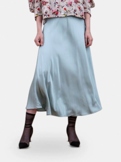 Shop Birgitte Herskind Sia Bias Midi Skirt In Blue