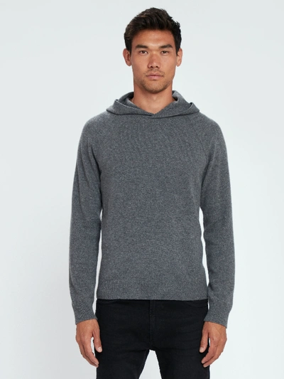 Shop Vince Cashmere Pullover Hoodie - Xl In Grey