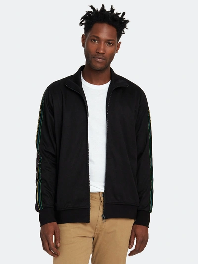 Shop Ps By Paul Smith Zip Track Top - Xl In Black
