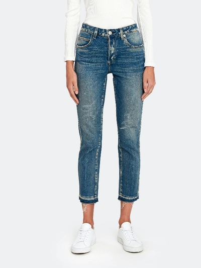 Shop Amo Babe High Rise Slim Fit Jeans In Blue