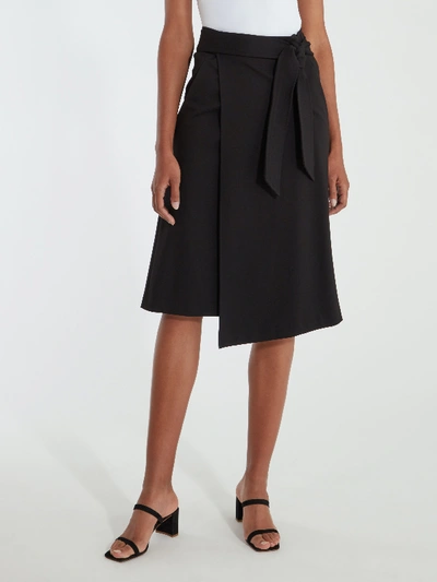 Shop Joie Gino Asymmetrical Wrap Midi Skirt In Black