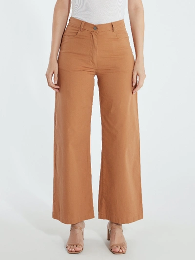 Shop Loup Toni High Waisted Wide Leg Jeans - S - Also In: Xl, L, Xs, M In Brown